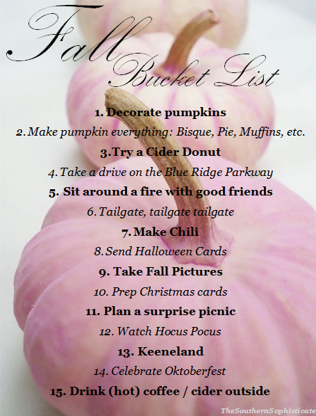 Fall Bucket List