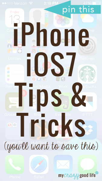 iOS7 Tips and Tricks