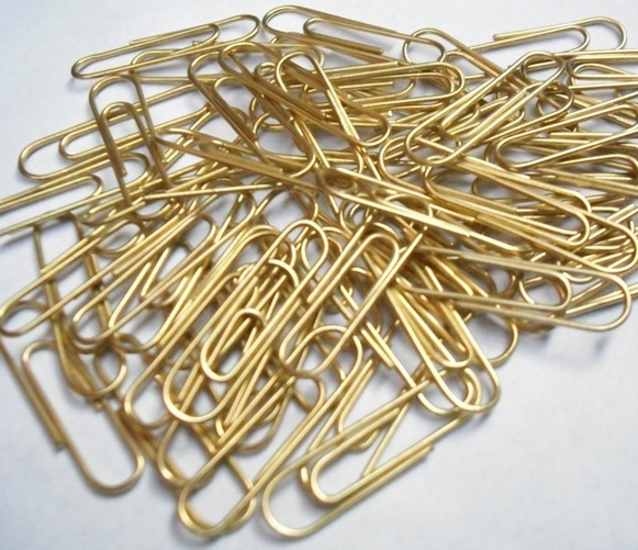 Smooth Gold Paper Clips 