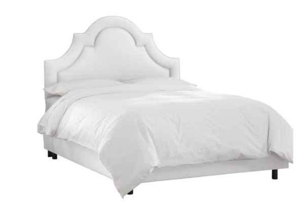 Kennedy Upholstered Bed, Twill White 